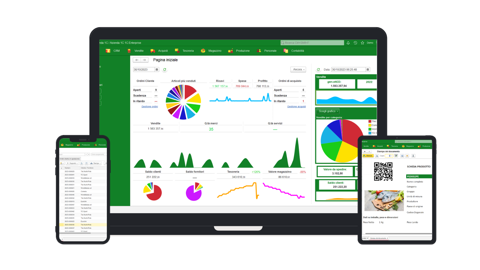 Interfaccia software gestionale